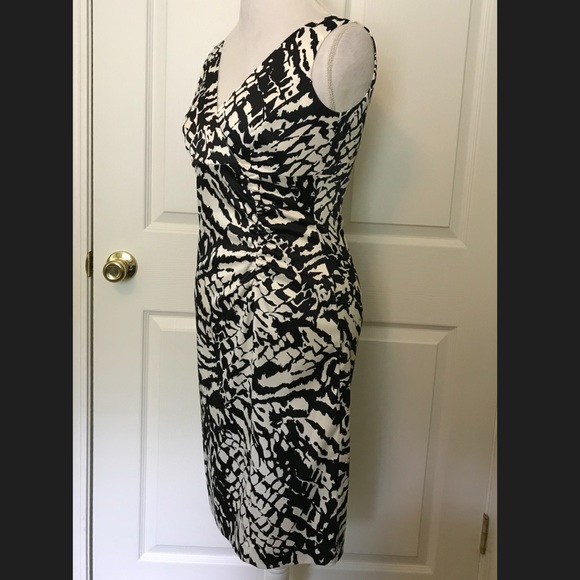 😍Beautiful Donna Ricco Black/Ivory Dress - Picture 4 of 6